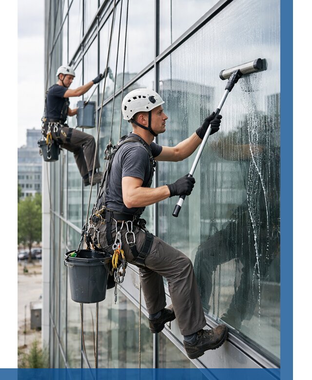 Мойка витражей альпинистами в Ахтубинске от 725 р. под ключ|ВЫСОТНИК-Хтб