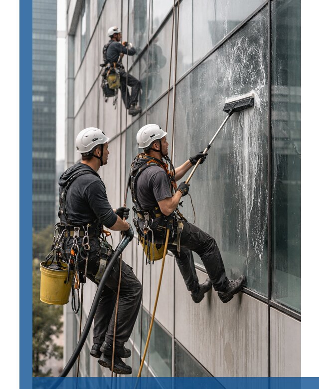 Профессиональная высотная мойка фасадов зданий в Ахтубинске