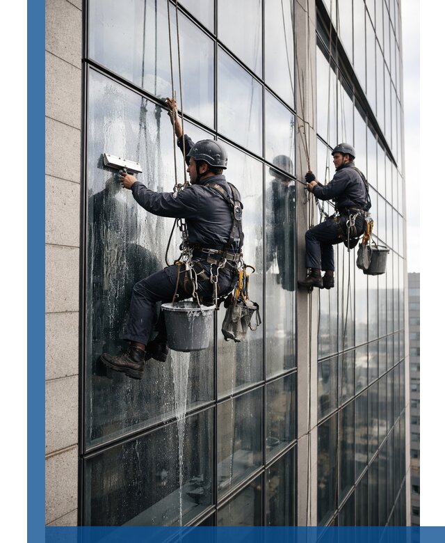 Профессиональная мойка стеклянных фасадов зданий в Ахтубинске