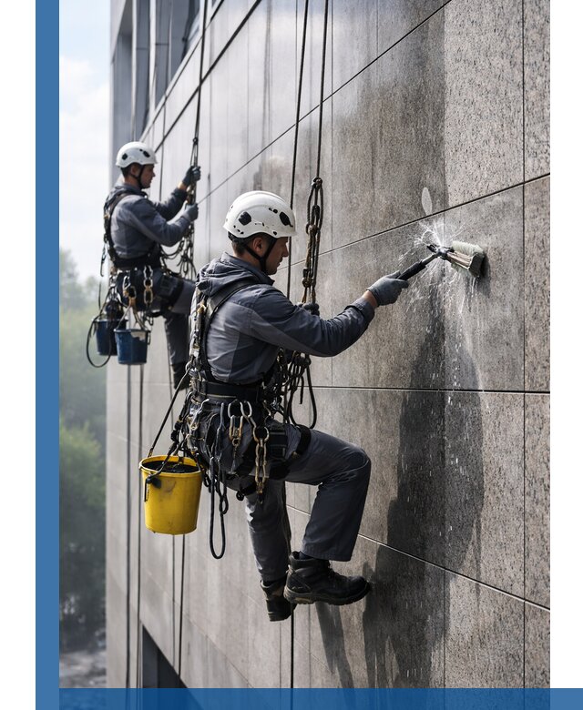 Профессиональная мойка фасада из керамогранита в Ахтубинске