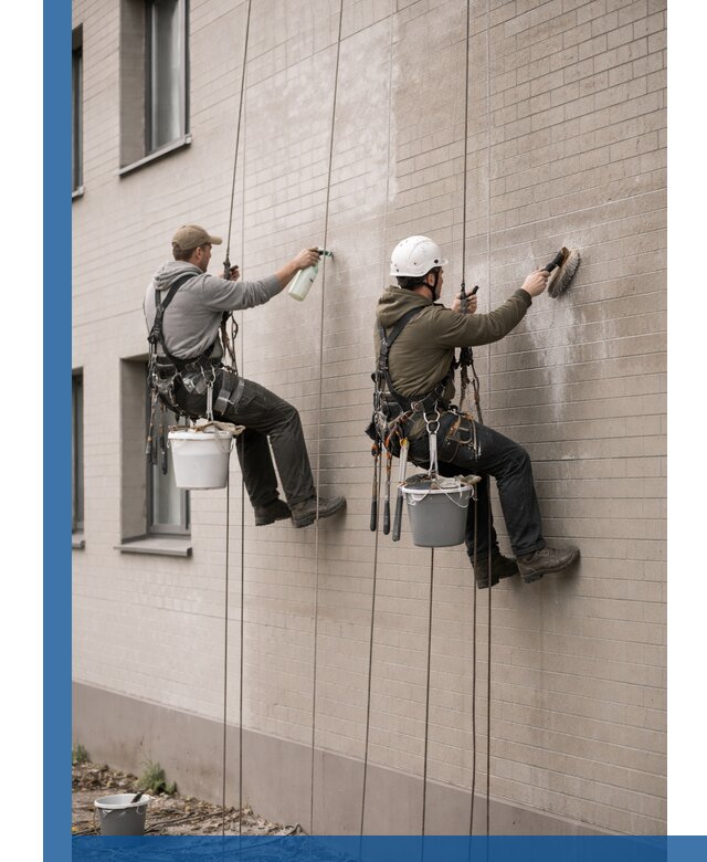 Удаление высолов с фасада зданий в Ахтубинске без повреждений и следов