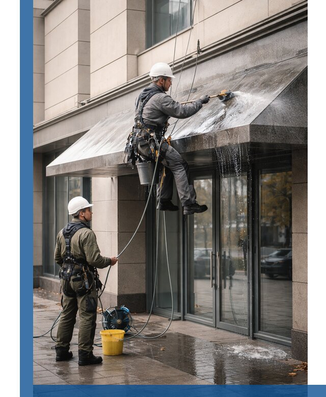 Профессиональная мойка козырьков и навесов в Ахтубинске