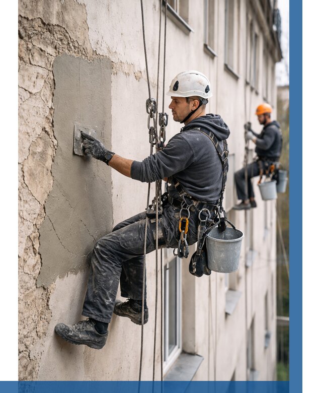 Восстановление штукатурки фасада в Ахтубинске от 1243 р. | ВЫСОТНИК-Хтб