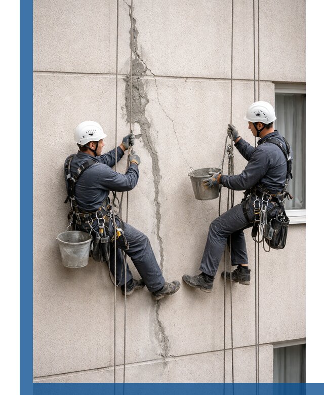 Заделка трещин на фасаде в Ахтубинске с гарантийным ремонтом