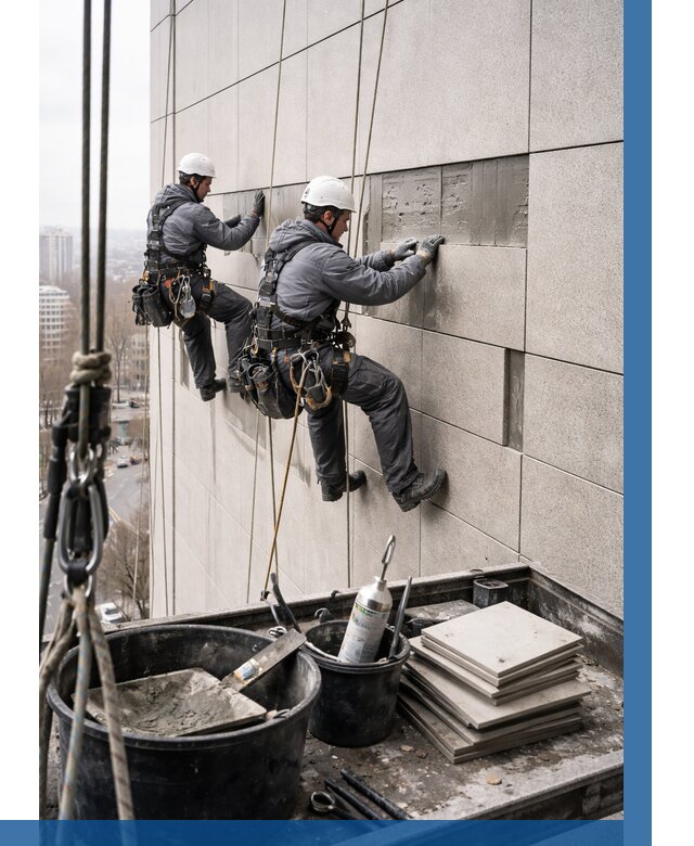 Ремонт фасада из керамогранита в Ахтубинске от 2589 р. | ВЫСОТНИК-Хтб