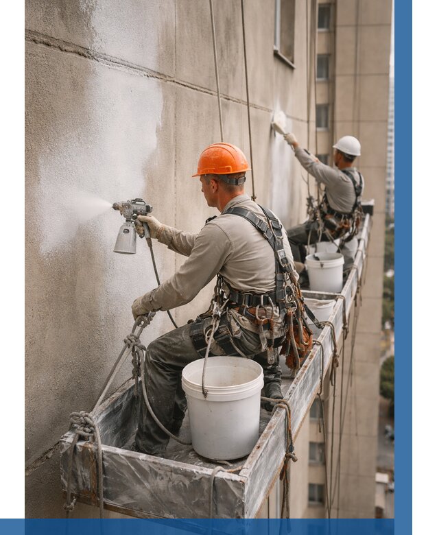 Грунтовка фасада на высоте в Ахтубинске от 124 р. | ВЫСОТНИК-Хтб