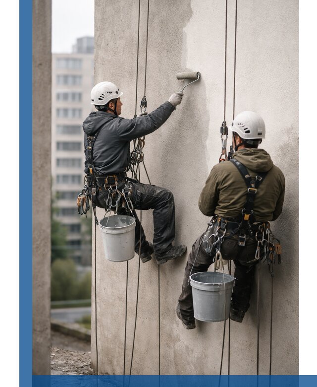 Покраска фасадов высотными альпинистами в Ахтубинске с гарантией