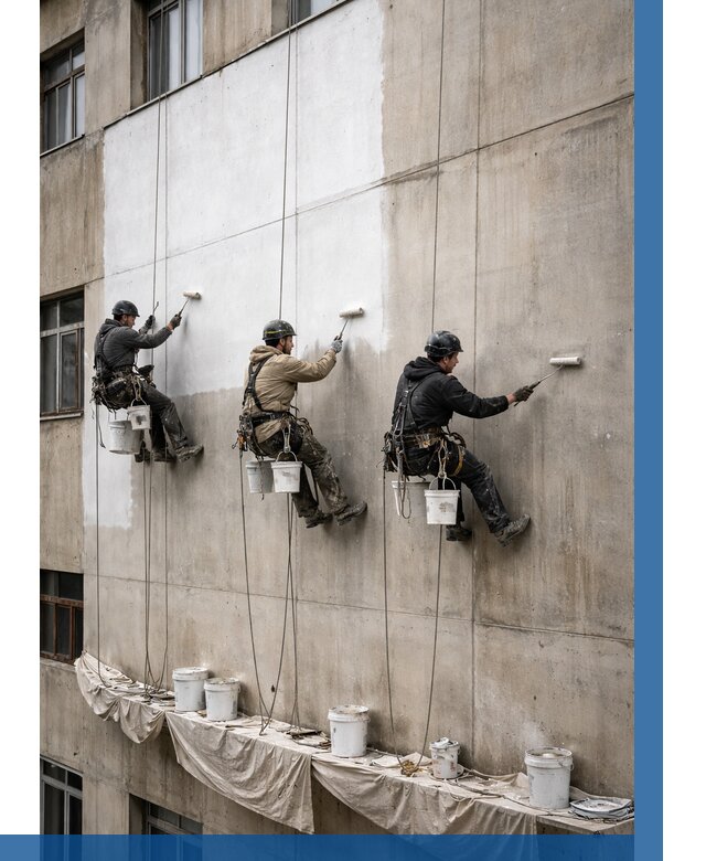 Покраска бетонного фасада в Ахтубинске от 362 р за м2 | ВЫСОТНИК-Хтб