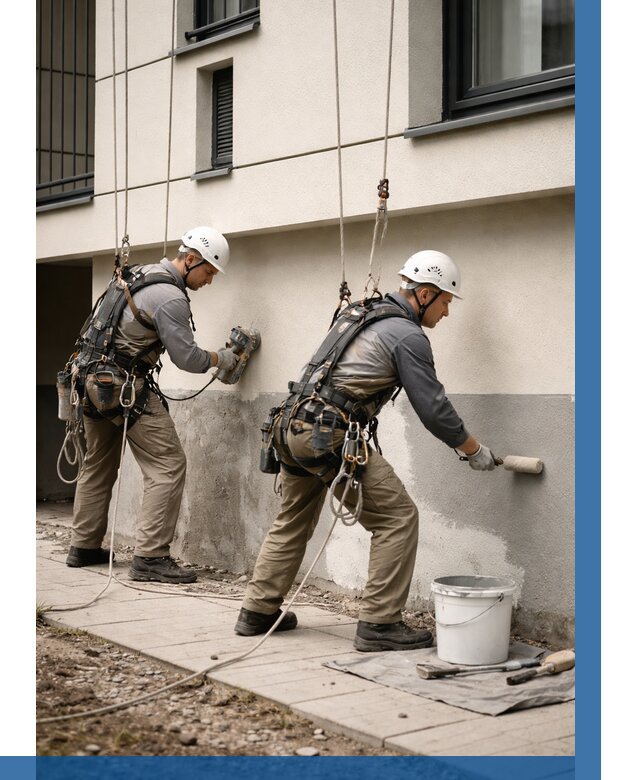 Окраска цоколя здания в Ахтубинске от 466 р. под ключ | ВЫСОТНИК-Хтб