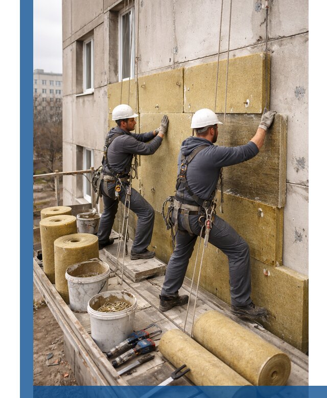 Утепление фасада минватой в Ахтубинске под ключ с гарантией