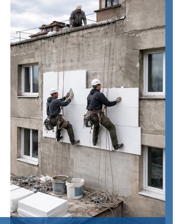 Утепление фасада пенополистиролом в Ахтубинске от 1864 р. | ВЫСОТНИК-Хтб