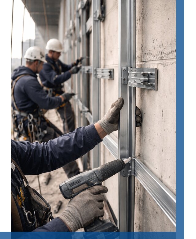 Монтаж подсистемы вентфасада в Ахтубинске от 880 р. | ВЫСОТНИК-Хтб