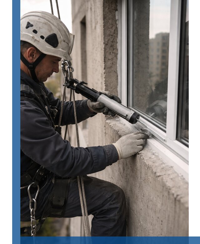 Герметизация оконных швов снаружи в Ахтубинске профессионально