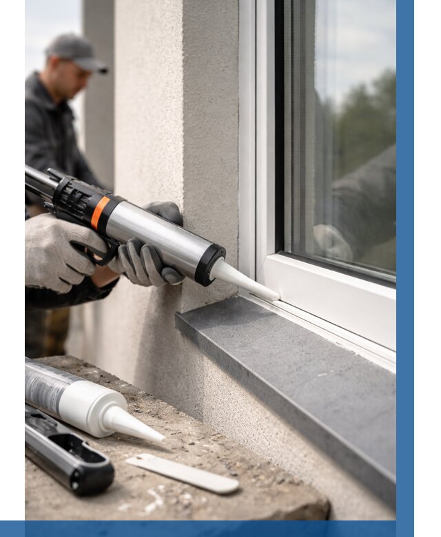 Герметизация монтажных швов окон в Ахтубинске от 673 р. | ВЫСОТНИК-Хтб