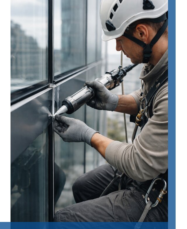 Герметизация стыков витража в Ахтубинске от 1243 р. | ВЫСОТНИК-Хтб