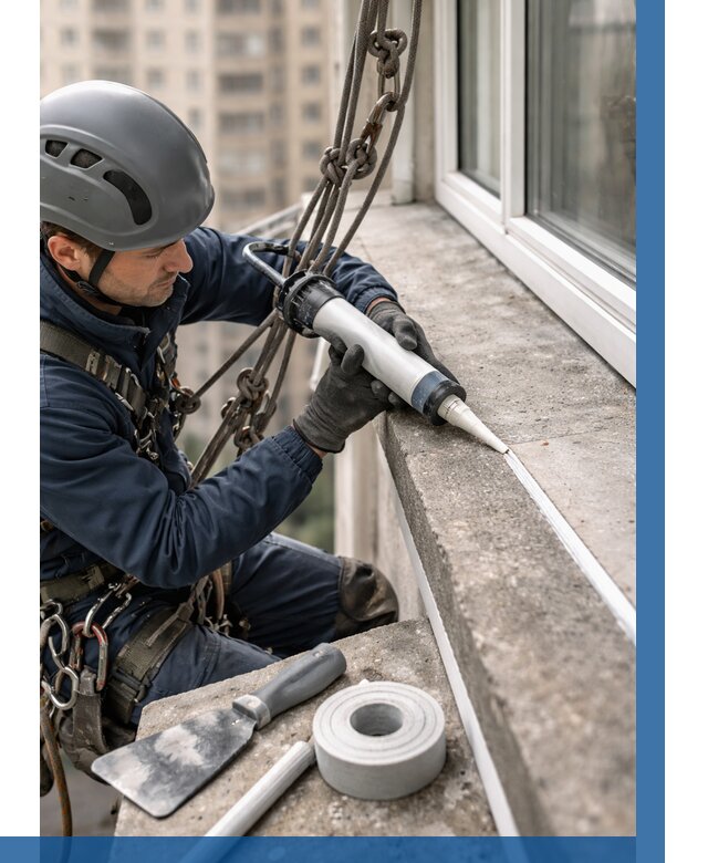 Герметизация балконного козырька в Ахтубинске от 4660 р. | ВЫСОТНИК-Хтб