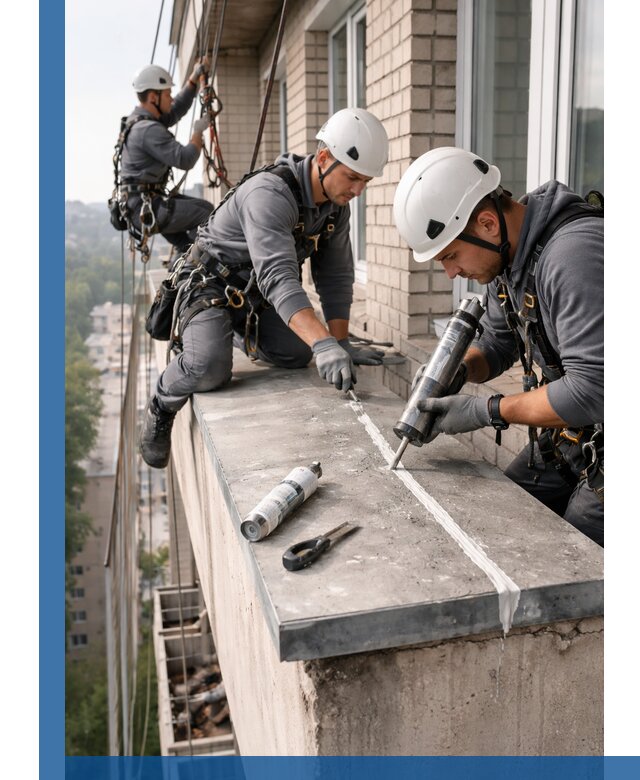 Герметизация балконного козырька в Ахтубинске профессионально