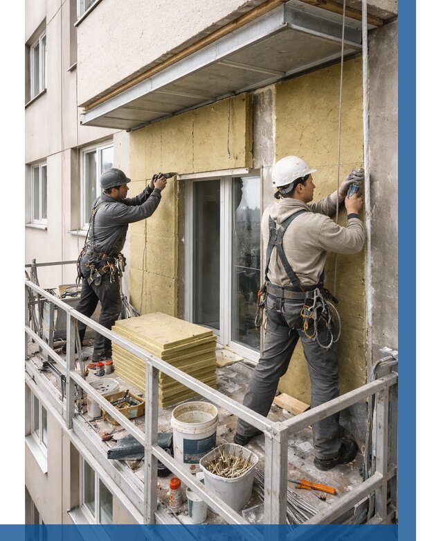 Утепление балкона снаружи в Ахтубинске от 1657 р. под ключ ВЫСОТНИК-Хтб