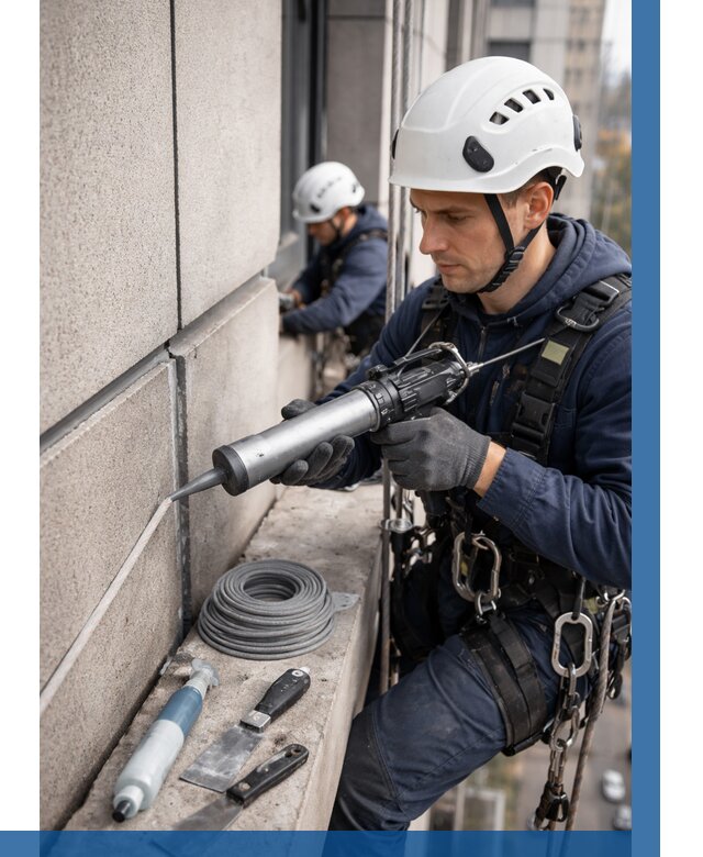 Герметизация деформационных швов фасада в Ахтубинске от 725 | ВЫСОТНИК-Хтб