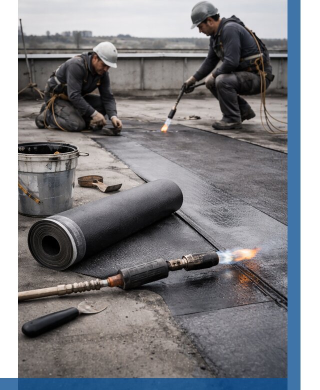 Ремонт рулонной кровли в Ахтубинске от 673 р. | ВЫСОТНИК-Хтб