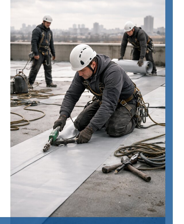 Ремонт мембранной кровли в Ахтубинске от 1864 р./м2 | ВЫСОТНИК-Хтб