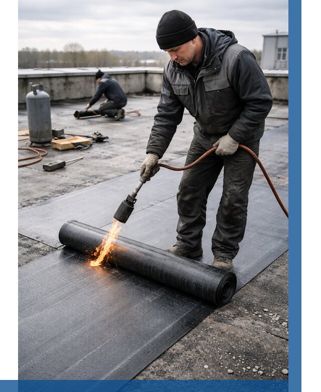 Ремонт наплавляемой кровли в Ахтубинске от 725 р. | ВЫСОТНИК-Хтб