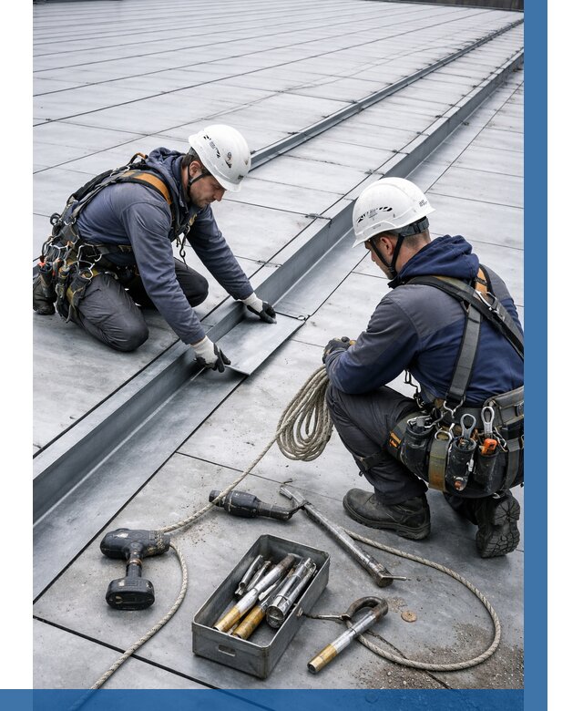 Ремонт фальцевой кровли в Ахтубинске от 725 р. | ВЫСОТНИК-Хтб