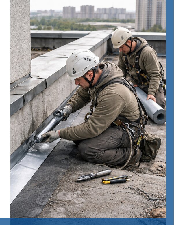 Ремонт кровельных примыканий в Ахтубинске от 1243 р. | ВЫСОТНИК-Хтб