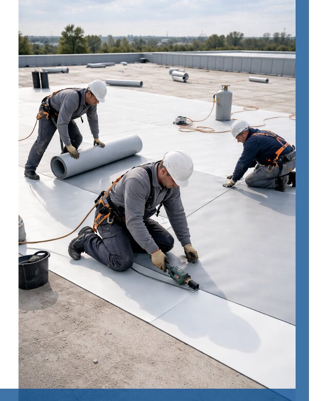 Монтаж мембранной кровли под ключ в Ахтубинске от 1243 р. | ВЫСОТНИК-Хтб