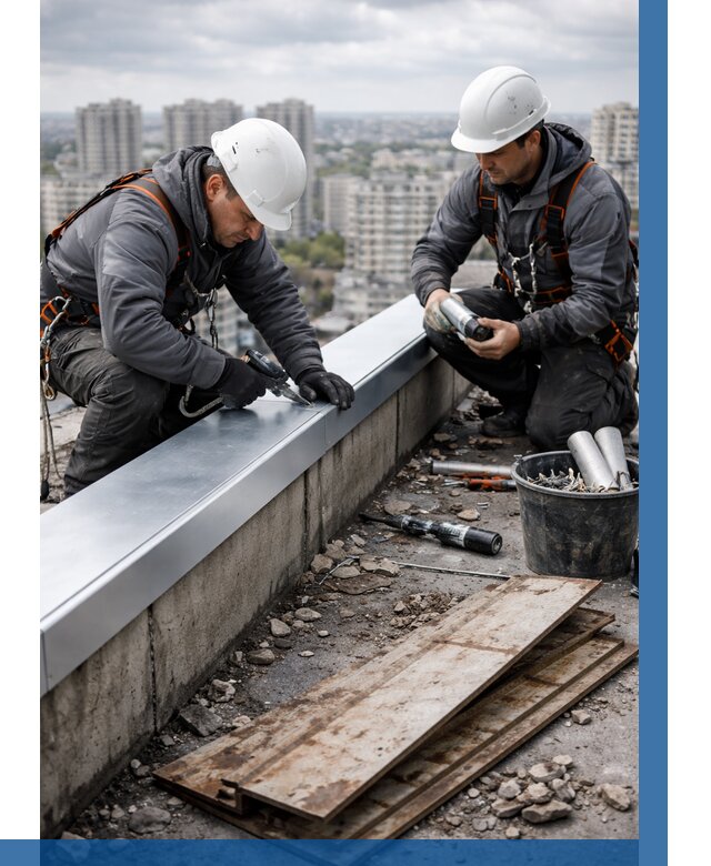 Замена парапетных крышек под ключ в Ахтубинске от 1243 р. | ВЫСОТНИК-Хтб