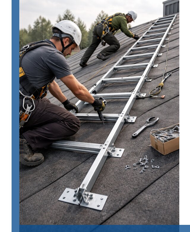 Профессиональный монтаж кровельной лестницы в Ахтубинске под ключ