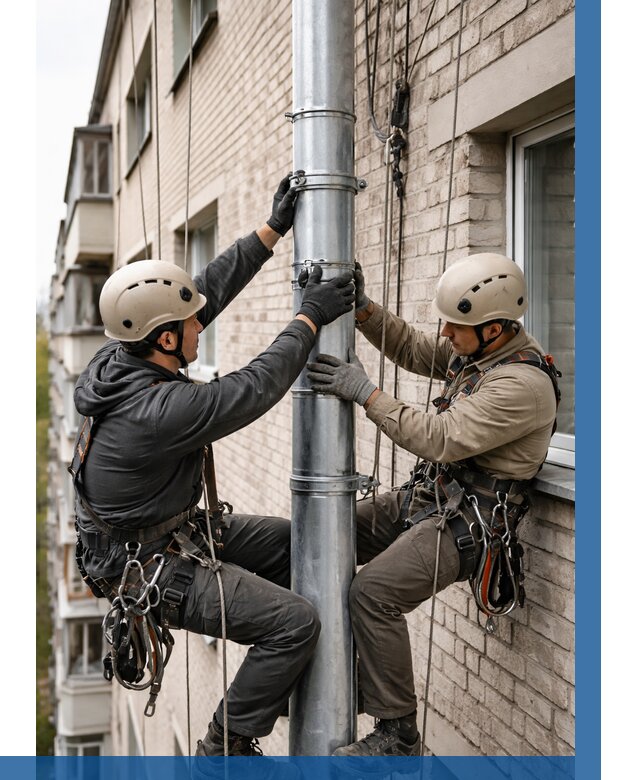 Замена водосточных труб в Ахтубинске от 6731 р. | ВЫСОТНИК-Хтб