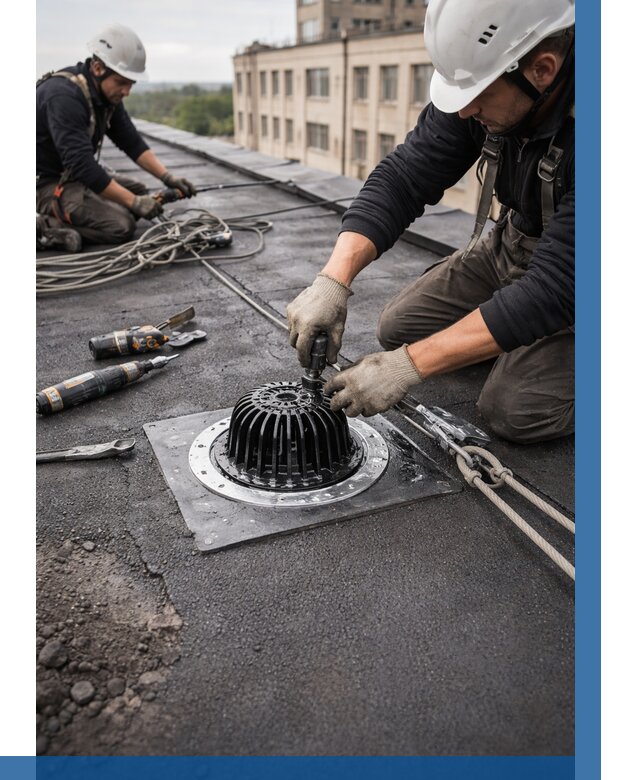 Установка водосточных воронок в Ахтубинске цена от 3624 р. | ВЫСОТНИК-Хтб