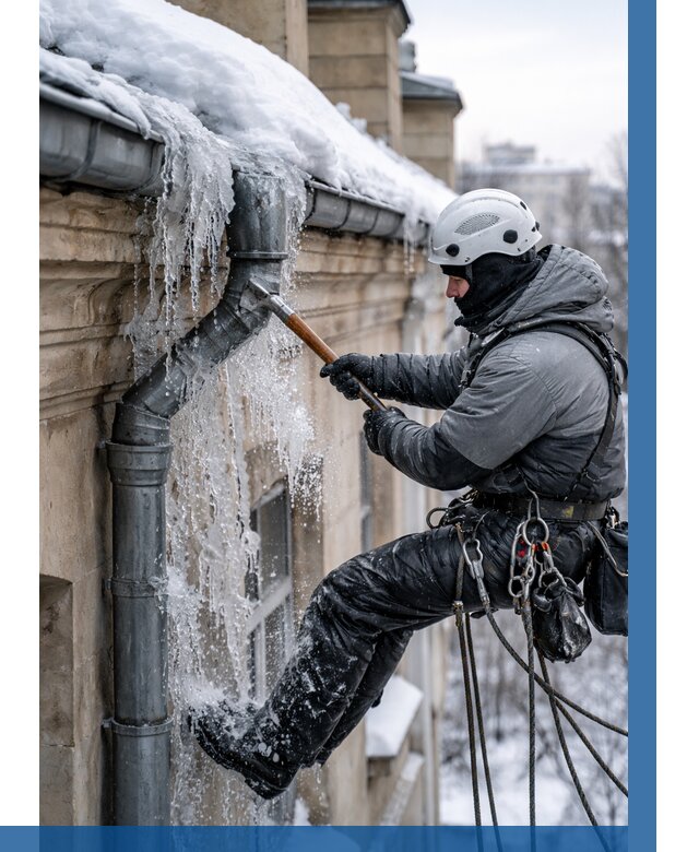 Очистка водостоков от льда в Ахтубинске от 3624 р. | ВЫСОТНИК-Хтб