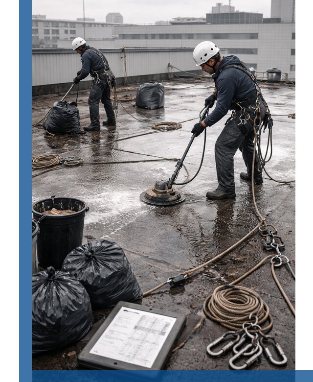 Плановая очистка кровли по графику в Ахтубинске для безопасности