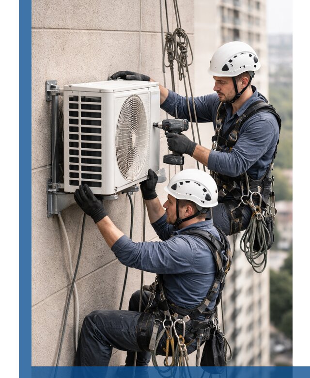 Монтаж внешнего блока кондиционера в Ахтубинске установка и крепление