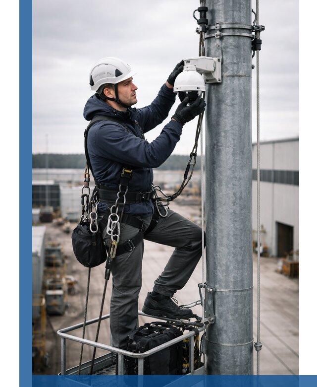 Профессиональная установка видеокамер на мачте в Ахтубинске