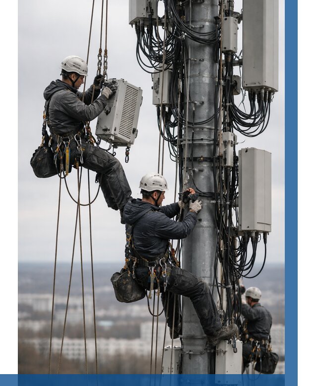 Монтаж оборудования связи на мачте в Ахтубинске от 7766 р. | ВЫСОТНИК-Хтб