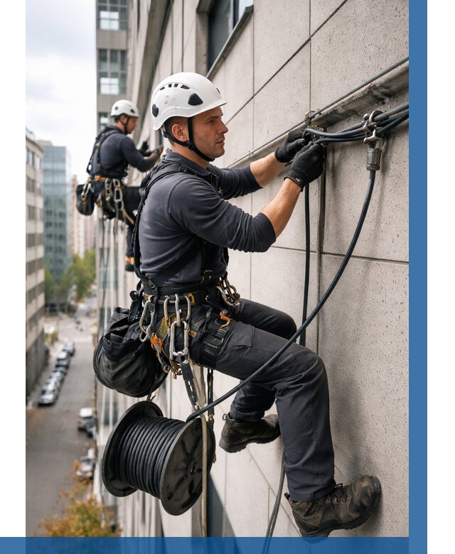 Прокладка кабеля по фасаду в Ахтубинске от 362 р. | ВЫСОТНИК-Хтб