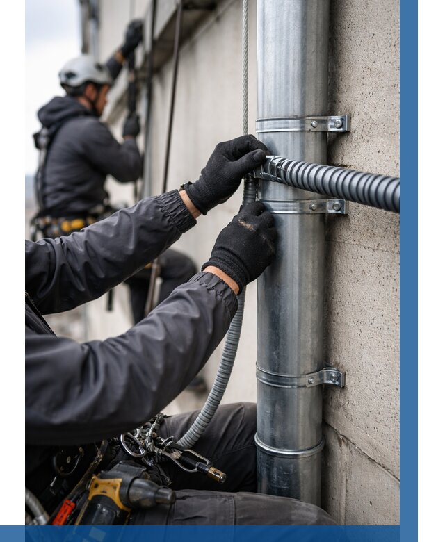 Монтаж гофры для кабеля в Ахтубинске от 311 р. | ВЫСОТНИК-Хтб