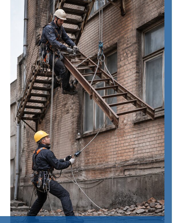 Демонтаж пожарной лестницы в Ахтубинске от 12426 р. | ВЫСОТНИК-Хтб