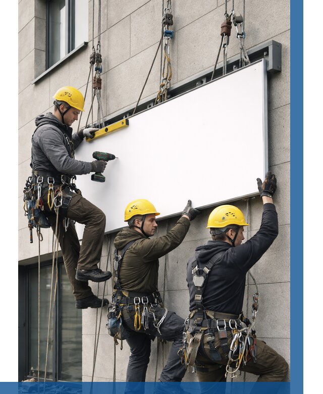 Монтаж рекламной вывески в Ахтубинске от 8284 р. | ВЫСОТНИК-Хтб