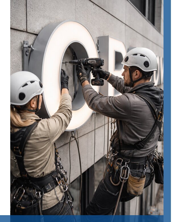 Монтаж световых букв в Ахтубинске от 3107 р. под ключ ВЫСОТНИК-Хтб