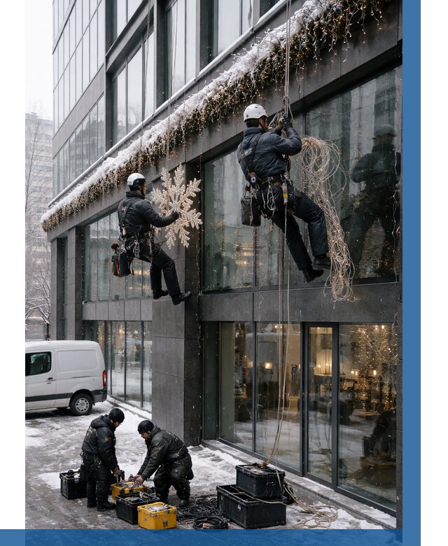 Демонтаж новогоднего оформления в Ахтубинске от 5695 р. | ВЫСОТНИК-Хтб