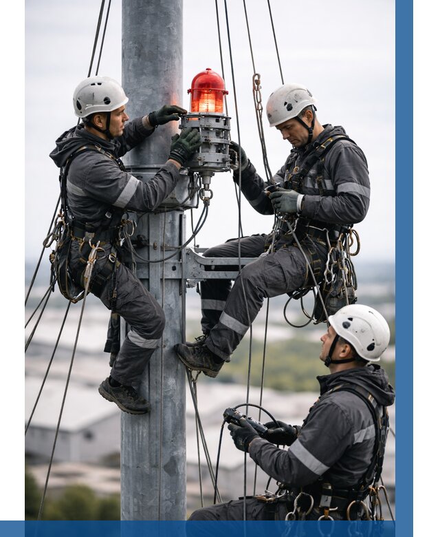 Монтаж заградительных огней в Ахтубинске от 8802 р. | ВЫСОТНИК-Хтб