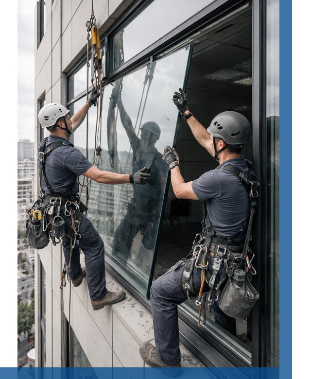 Замена стеклопакетов на высоте в Ахтубинске от 5695 р. | ВЫСОТНИК-Хтб