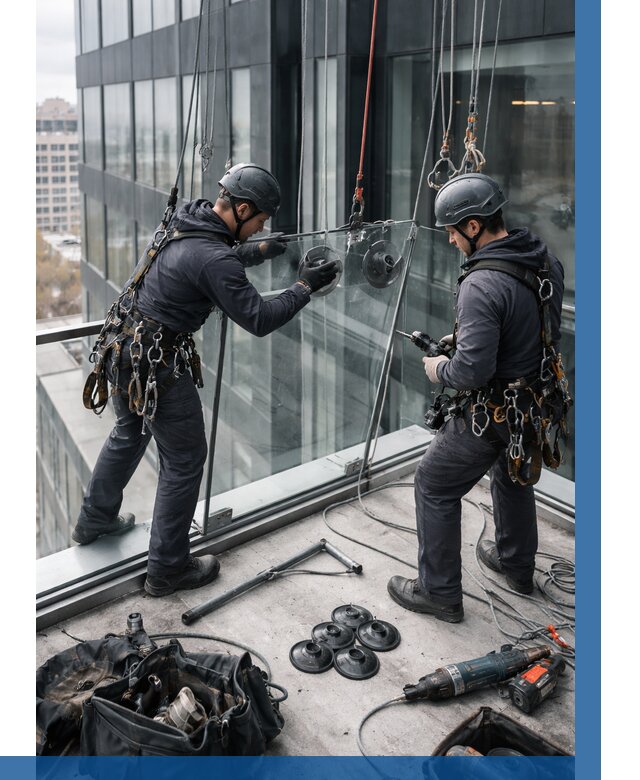 Монтаж стеклянных ограждений в Ахтубинске от 2589 р. | ВЫСОТНИК-Хтб