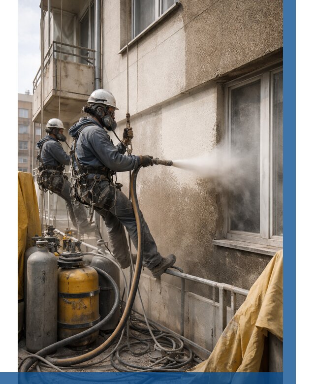 Пескоструйная очистка фасада в Ахтубинске от 673 р. | ВЫСОТНИК-Хтб