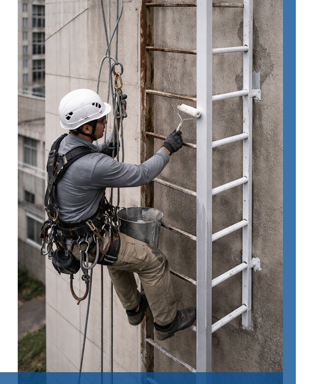 Покраска пожарных лестниц в Ахтубинске от 4660 р. | ВЫСОТНИК-Хтб