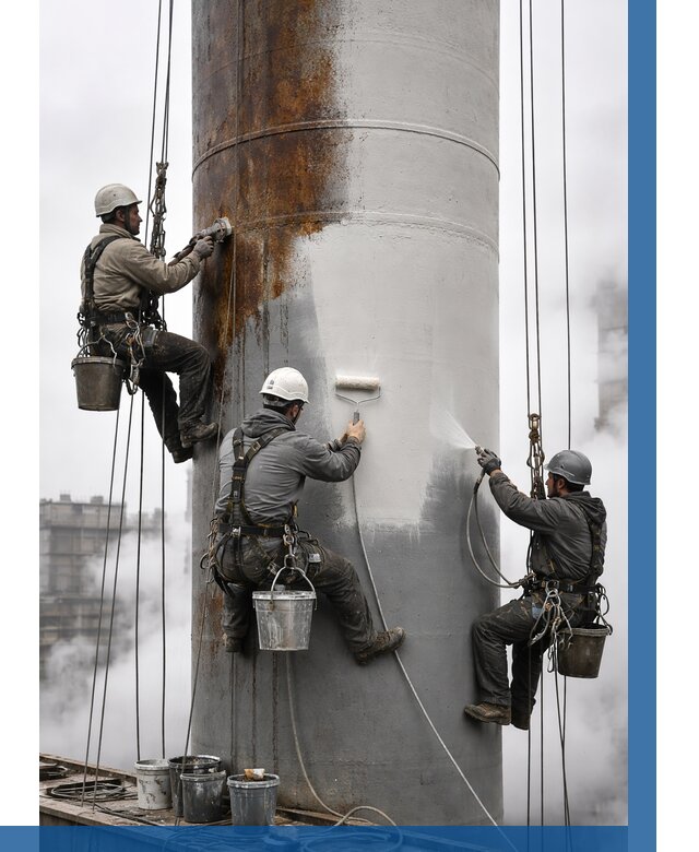 Покраска дымовых труб в Ахтубинске от 8802 р. | ВЫСОТНИК-Хтб